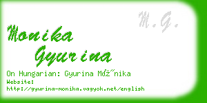 monika gyurina business card